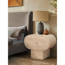  Color_Natural -- Harlow Natural Solid Wood And Oak Veneer Nightstand IMAGE 2