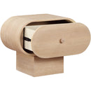  Color_Natural -- Harlow Natural Solid Wood And Oak Veneer Nightstand IMAGE 3