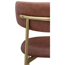  Color_Brown/ Gold -- Lupita Brown Vegan Leather Upholstered Dining Chair IMAGE 7