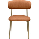 Meridian Lupita Cognac Vegan Leather Dining Chair IMAGE 4
