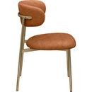  Color_Gold/ Orange -- Lupita Cognac Vegan Leather Upholstered Dining Chair IMAGE 5