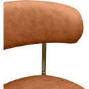  Color_Gold/ Orange -- Lupita Cognac Vegan Leather Upholstered Dining Chair IMAGE 6