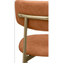  Color_Gold/ Orange -- Lupita Cognac Vegan Leather Upholstered Dining Chair IMAGE 7
