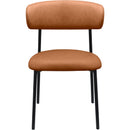Meridian Lupita Cognac Vegan Leather Dining Chair IMAGE 4