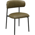  Color_Black/ Green -- Lupita Olive Vegan Leather Upholstered Dining Chair IMAGE 1