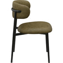  Color_Black/ Green -- Lupita Olive Vegan Leather Upholstered Dining Chair IMAGE 5