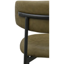  Color_Black/ Green -- Lupita Olive Vegan Leather Upholstered Dining Chair IMAGE 7