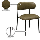  Color_Black/ Green -- Lupita Olive Vegan Leather Upholstered Dining Chair IMAGE 9