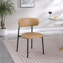  Color_Black/ Tan -- Lupita Tan Vegan Leather Upholstered Dining Chair IMAGE 2