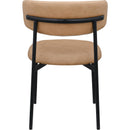  Color_Black/ Tan -- Lupita Tan Vegan Leather Upholstered Dining Chair IMAGE 3