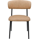  Color_Black/ Tan -- Lupita Tan Vegan Leather Upholstered Dining Chair IMAGE 4
