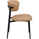  Color_Black/ Tan -- Lupita Tan Vegan Leather Upholstered Dining Chair IMAGE 5