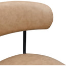  Color_Black/ Tan -- Lupita Tan Vegan Leather Upholstered Dining Chair IMAGE 6