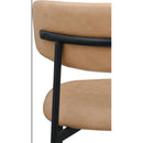  Color_Black/ Tan -- Lupita Tan Vegan Leather Upholstered Dining Chair IMAGE 7