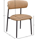  Color_Black/ Tan -- Lupita Tan Vegan Leather Upholstered Dining Chair IMAGE 8
