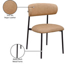  Color_Black/ Tan -- Lupita Tan Vegan Leather Upholstered Dining Chair IMAGE 9