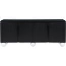  Meridian Cardiff Black Laquer And Oak Veneer Sideboard / Buffet IMAGE 3