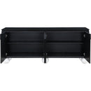  Meridian Cardiff Black Laquer And Oak Veneer Sideboard / Buffet IMAGE 4
