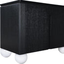 Meridian Cardiff Black Laquer And Oak Veneer Sideboard / Buffet IMAGE 9