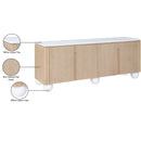  Meridian Cardiff Natural Laquer And Oak Veneer Sideboard / Buffet IMAGE 11