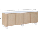  Meridian Cardiff Natural Laquer And Oak Veneer Sideboard / Buffet IMAGE 12