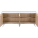  Meridian Cardiff Natural Laquer And Oak Veneer Sideboard / Buffet IMAGE 4