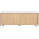  Meridian Cardiff Natural Laquer And Oak Veneer Sideboard / Buffet IMAGE 5