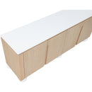  Meridian Cardiff Natural Laquer And Oak Veneer Sideboard / Buffet IMAGE 8