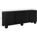  Meridian Cardiff Black Laquer And Oak Veneer Sideboard / Buffet IMAGE 12