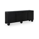  Meridian Cardiff Black Laquer And Oak Veneer Sideboard / Buffet IMAGE 1