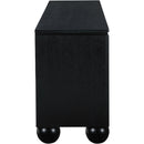 Meridian Cardiff Black Laquer And Oak Veneer Sideboard / Buffet IMAGE 6