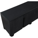  Meridian Cardiff Black Laquer And Oak Veneer Sideboard / Buffet IMAGE 8