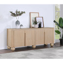  Meridian Cardiff Natural Laquer And Oak Veneer Sideboard / Buffet IMAGE 2