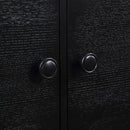  Meridian Harlow Black Solid Wood And Oak Veneer Sideboard / Buffet IMAGE 10