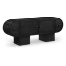  Meridian Harlow Black Solid Wood And Oak Veneer Sideboard / Buffet IMAGE 1