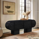  Meridian Harlow Black Solid Wood And Oak Veneer Sideboard / Buffet IMAGE 2
