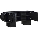  Meridian Harlow Black Solid Wood And Oak Veneer Sideboard / Buffet IMAGE 3