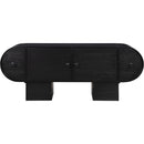  Meridian Harlow Black Solid Wood And Oak Veneer Sideboard / Buffet IMAGE 4