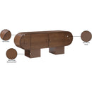  Meridian Harlow Brown Solid Wood And Oak Veneer Sideboard / Buffet IMAGE 11