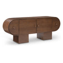 Meridian Harlow Brown Solid Wood And Oak Veneer Sideboard / Buffet IMAGE 1