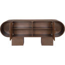  Meridian Harlow Brown Solid Wood And Oak Veneer Sideboard / Buffet IMAGE 5