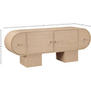  Meridian Harlow Natural Solid Wood And Oak Veneer Sideboard / Buffet IMAGE 12
