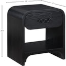  Color_Black -- Meridian Hayes 1 Drawer Nightstand IMAGE 11
