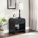  Color_Black -- Meridian Hayes 1 Drawer Nightstand IMAGE 2