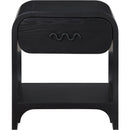  Color_Black -- Meridian Hayes 1 Drawer Nightstand IMAGE 3