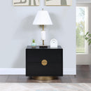  Color_Black -- Meridian Wade 2 Drawer Nightstand IMAGE 2