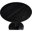  Color_Black -- Meridian Round Holly Dining Table with Pedestal Base IMAGE 4