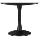  Color_Black -- Meridian Round Holly Dining Table with Pedestal Base IMAGE 5