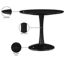 Color_Black -- Meridian Round Holly Dining Table with Pedestal Base IMAGE 6