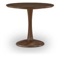  Color_Brown -- Holly 36" Brown Solid Wood And Oak Veneer Dining Table IMAGE 1